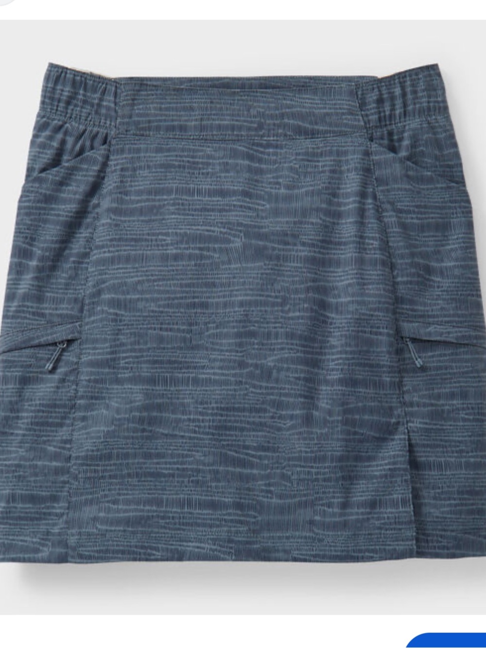 Duluth Trading 3X Dry On The Fly Pull On Skort Slate Blue Outdoor Trail Hike